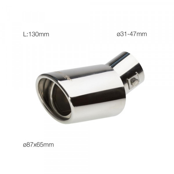 SIMONI RACING Endrohrblende 87x65mm oval Chrom