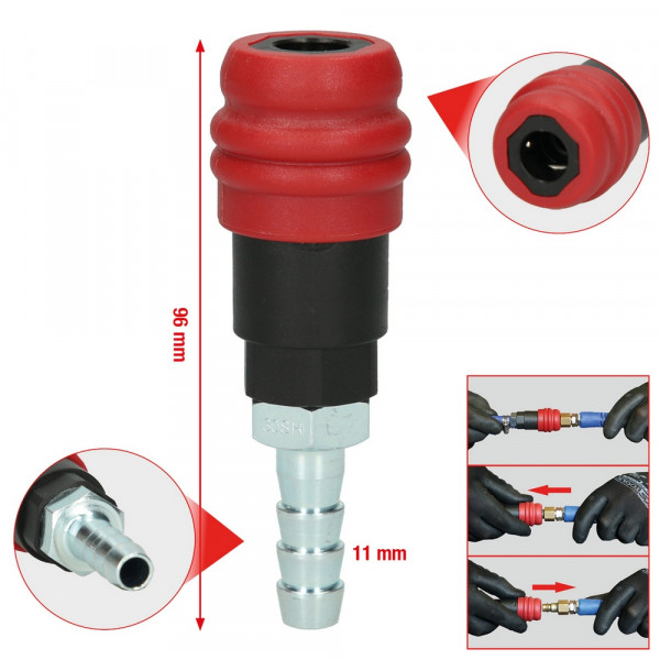 KS TOOLS 2 Stufen-Druckluft-Sicherheitskupplung