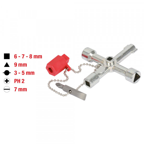KS TOOLS Universal-Schaltschrankschlüssel,