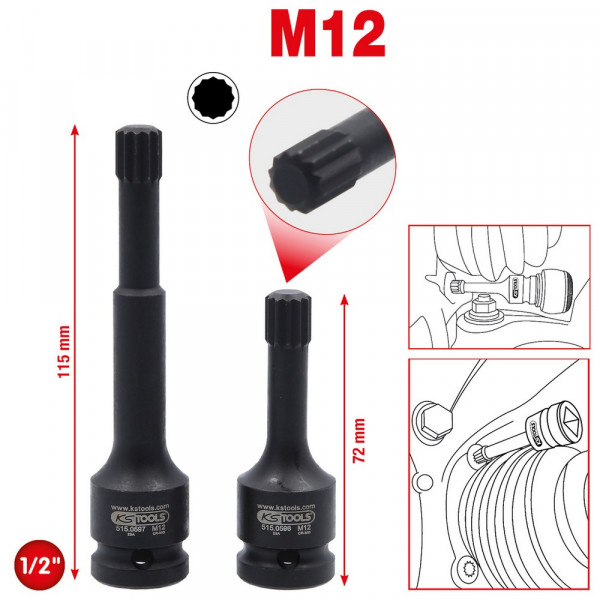 KS TOOLS 1/2" Spezial Stecknusssatz