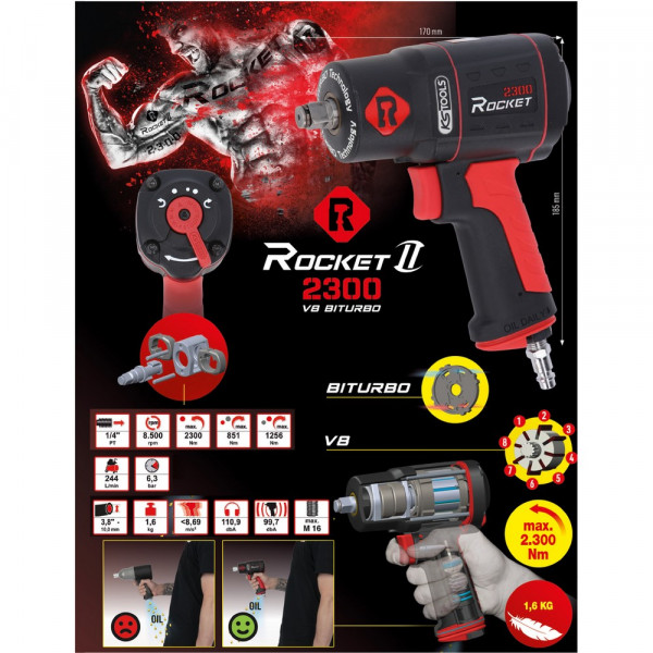 KS TOOLS 1/2" ROCKET II Schlagschrauber
