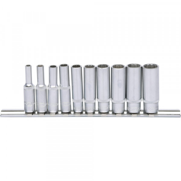 KS TOOLS 1/4"12kant-Stecknuss-Satz, lang, 10-tlg.
