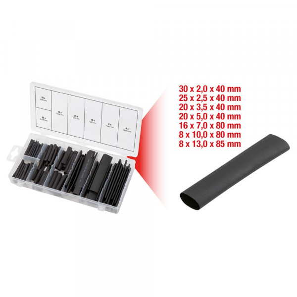 KS TOOLS Sortiment Schrumpfschläuche,2,0x40-13x80