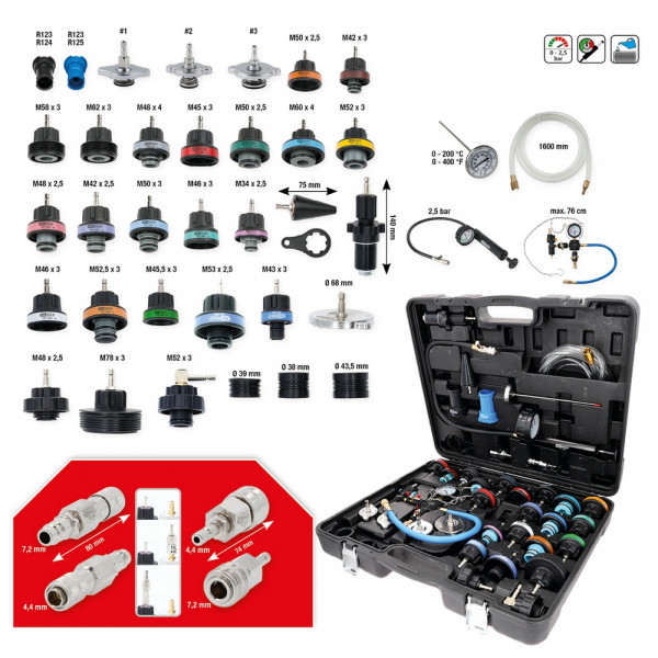 KS TOOLS MASTER Kühlsystem-Diagnose-Service-Satz,