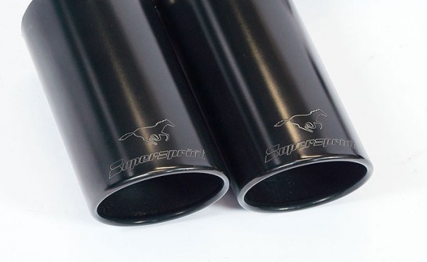 SUPERSPRINT Endrohre "BLACK" re-li rund 2x90mm