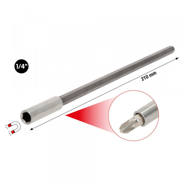 KS TOOLS 1/4" Bithalter, 210 mm