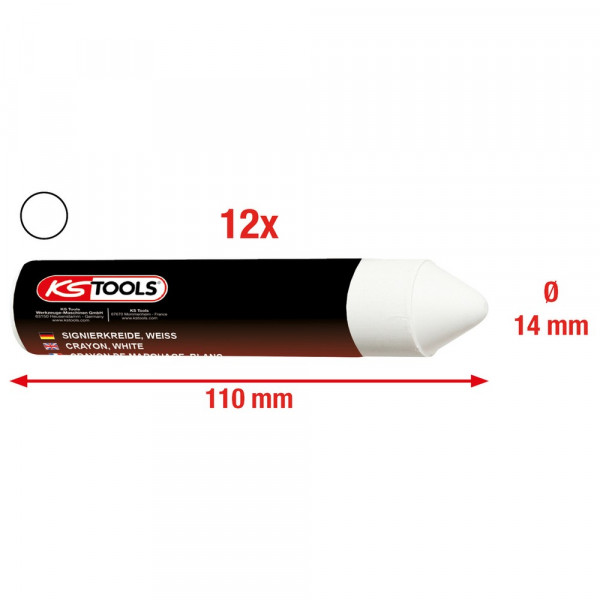 KS TOOLS Signierkreide,weiss VPE 12Stück