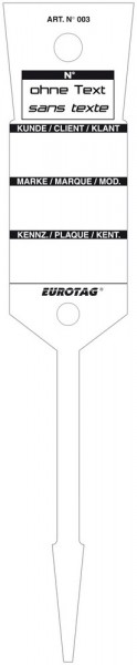 EUROTAG Schlüssel-Etiketten, ohne Text WEISS