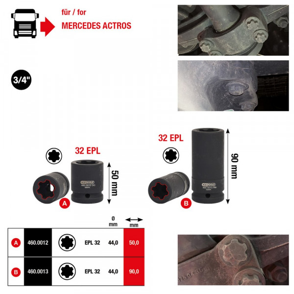 KS TOOLS Torx-E-Plus Stecknuss für Mercedes,