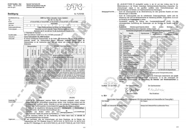 DTC-Gutachten P-2707/09 zu DR-Set