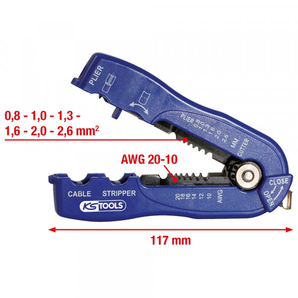 KS TOOLS Multifunktions-Abisolierwerkzeug
