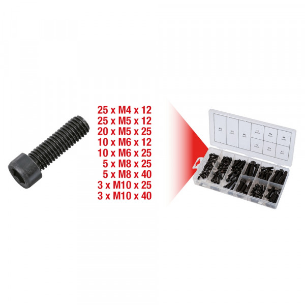 KS TOOLS Sortiment Innensechkant-Schrauben,