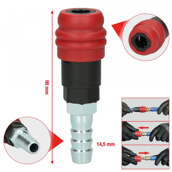 KS TOOLS 2 Stufen-Druckluft-Sicherheitskupplung