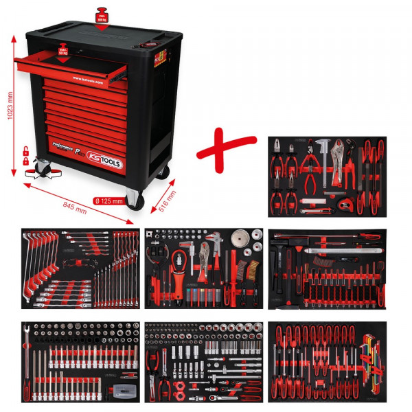 KS TOOLS Performanceplus Werkstattwagen-Satz