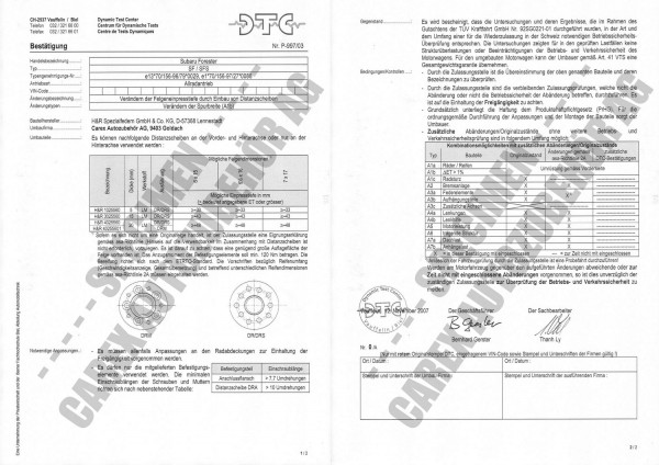 DTC-Gutachten P-997/03 zu DR-Set