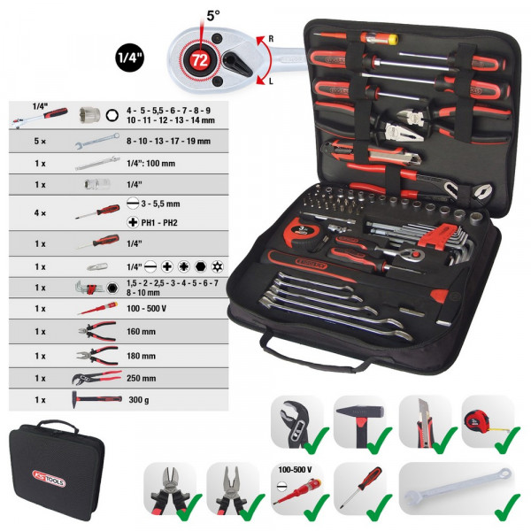 KS TOOLS 1/4" Universal-Werkzeugtasche,
