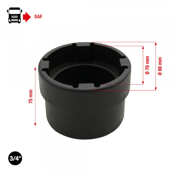 KS TOOLS 3/4" Nutmuttern-Schlüssel mit 4