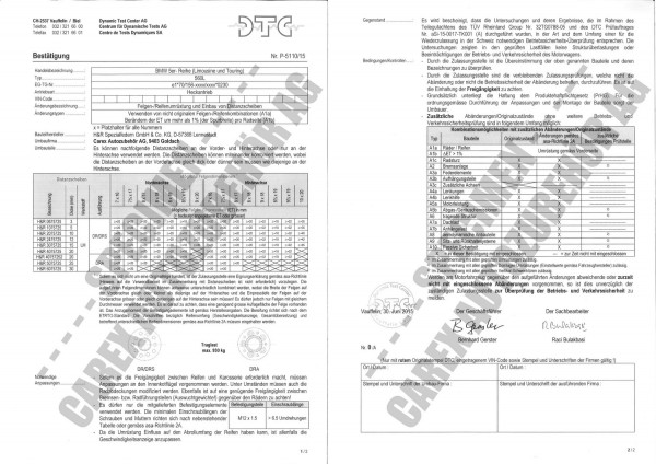 DTC-Gutachten P-5110/15 zu DR-Set
